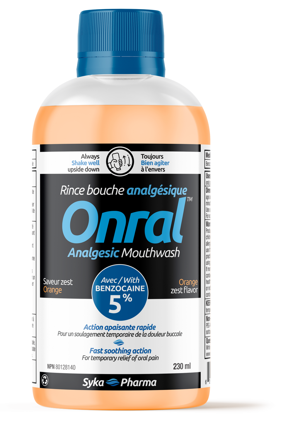 Onral™ Rince-bouche analgésique – Benzocaïne 5 % – 230 ml