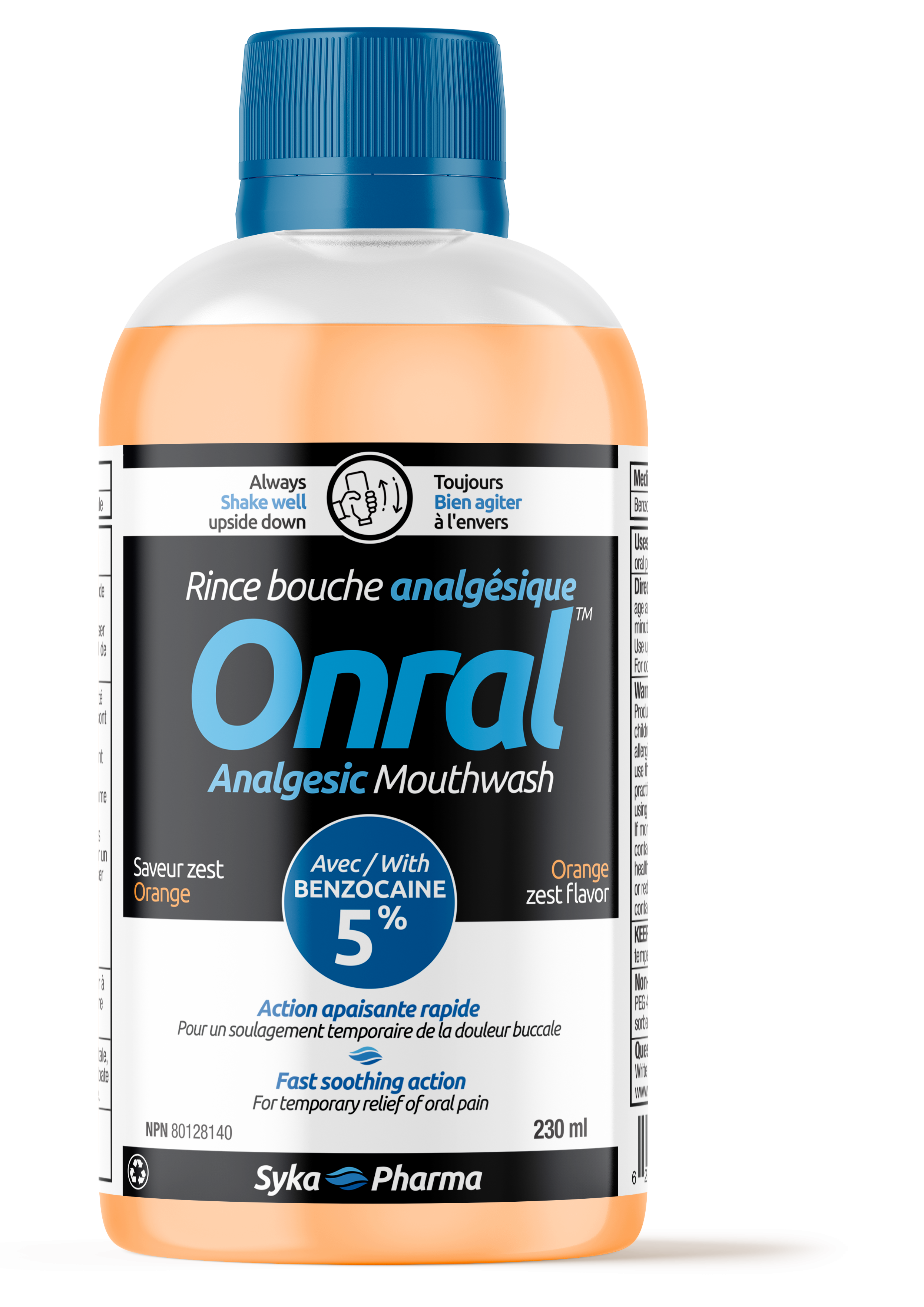 Onral™ Rince-bouche analgésique – Benzocaïne 5 % – 230 ml